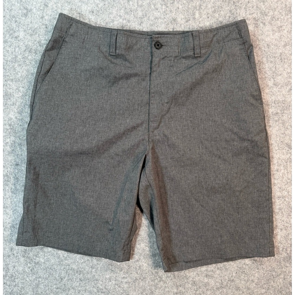 Nicklaus Mens Golf Shorts‎ Gray Heather Stretch Flat Front Size 34 Performance